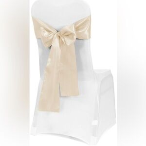 Champagne chair sashes/bows
